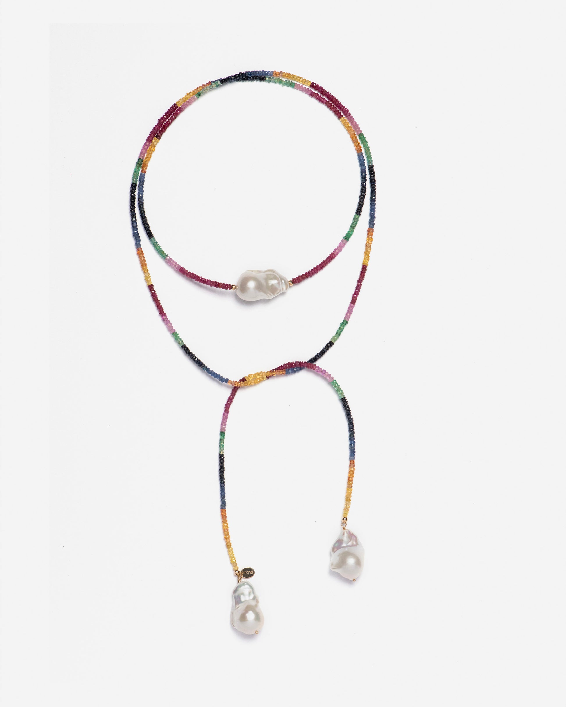 3 Baroque Pearl Rainbow Necklace
